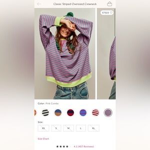 Striped Green and Pink Sweater